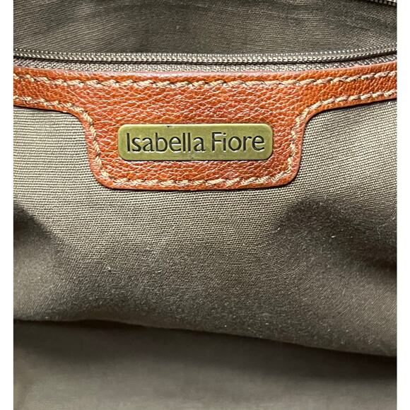 Y2K Isabella Fiore Large Leather Beaded Applique Handbag - Picture 8 of 10